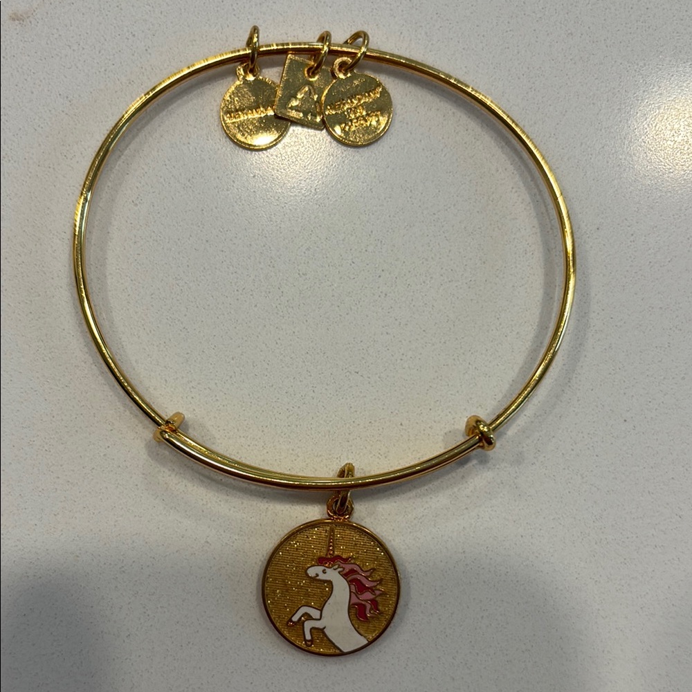 Alex and Ani Gold Unicorn Bracelet